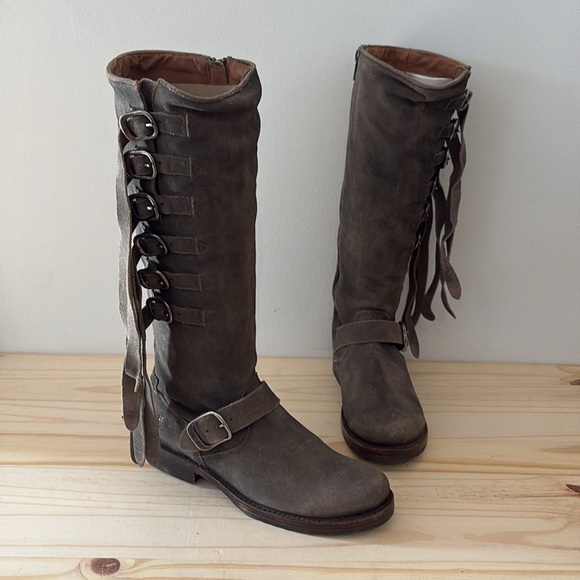Frye Tall Veronica Strapping Bots - Picture 7 of 13
